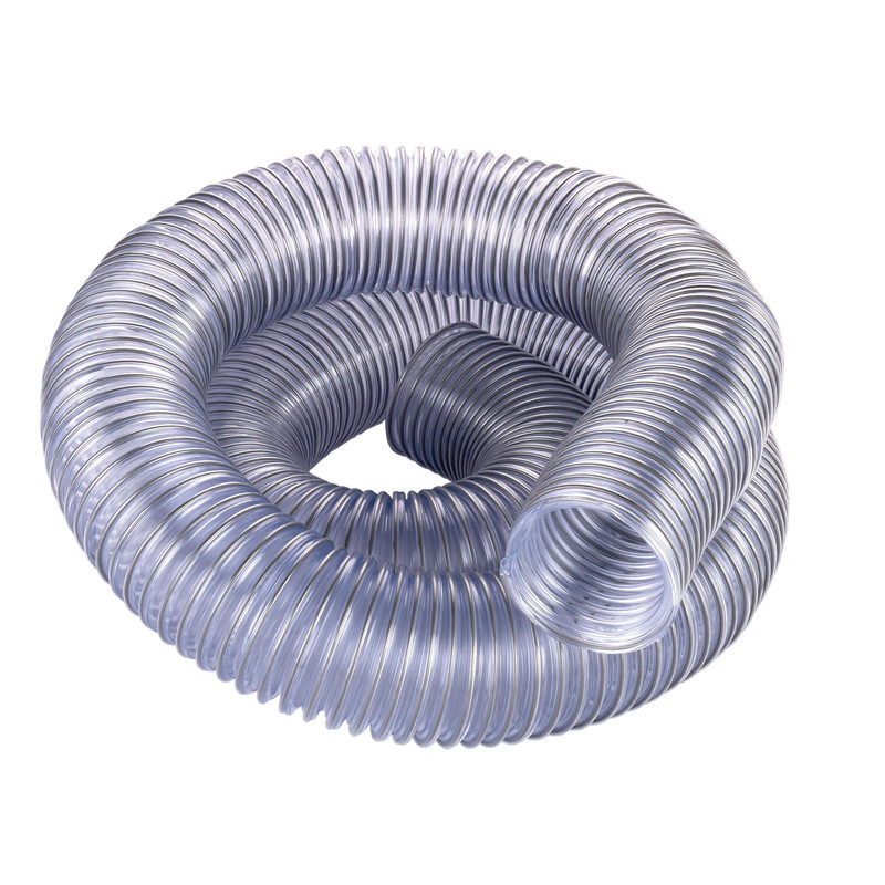 2.5" x 10' Flexadux PV Dust Collection Hose - Clear